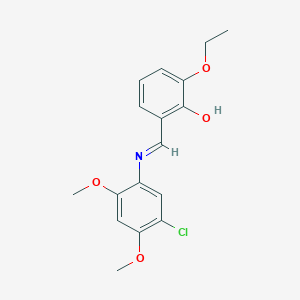2-{(E)-[(5-chloro-2,4-dimethoxyphenyl)imino]methyl}-6-ethoxyphenol