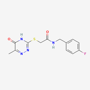N-(4-fluorobenzyl)-2-((6-methyl-5-oxo-4,5-dihydro-1,2,4-triazin-3-yl)thio)acetamide