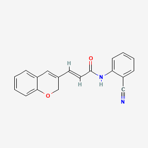 (2E)-3-(2H-chromen-3-yl)-N-(2-cyanophenyl)prop-2-enamide