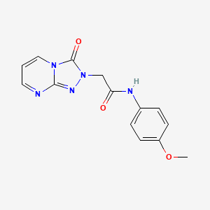 molecular formula C14H13N5O3 B2771104 N-(4-methoxyphenyl)-2-(3-oxo-[1,2,4]triazolo[4,3-a]pyrimidin-2(3H)-yl)acetamide CAS No. 1327502-51-1