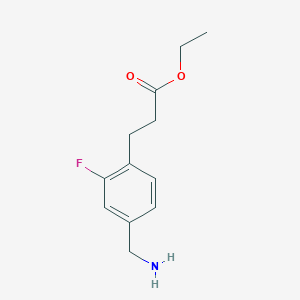 Ethyl 3-[4-(aminomethyl)-2-fluorophenyl]propanoate