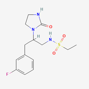 N-(3-(3-fluorophenyl)-2-(2-oxoimidazolidin-1-yl)propyl)ethanesulfonamide