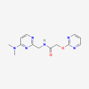 molecular formula C13H16N6O2 B2771126 N-((4-(dimethylamino)pyrimidin-2-yl)methyl)-2-(pyrimidin-2-yloxy)acetamide CAS No. 1797655-67-4