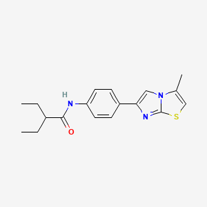 2-ethyl-N-(4-(3-methylimidazo[2,1-b]thiazol-6-yl)phenyl)butanamide