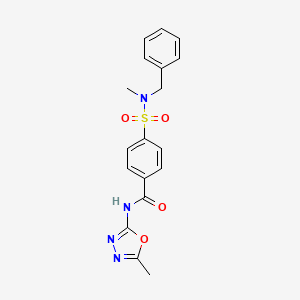 4-[benzyl(methyl)sulfamoyl]-N-(5-methyl-1,3,4-oxadiazol-2-yl)benzamide