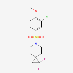 6-(3-Chloro-4-methoxybenzenesulfonyl)-1,1-difluoro-6-azaspiro[2.5]octane