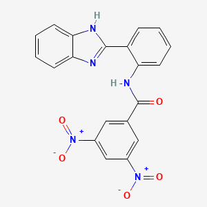 molecular formula C20H13N5O5 B2771147 N-(2-(1H-benzo[d]imidazol-2-yl)phenyl)-3,5-dinitrobenzamide CAS No. 68501-71-3