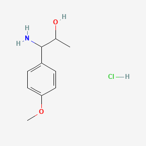 molecular formula C10H16ClNO2 B2771181 1-Amino-1-(4-methoxyphenyl)propan-2-ol;hydrochloride CAS No. 878769-86-9