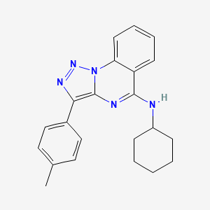 molecular formula C22H23N5 B2771185 N-CYCLOHEXYL-3-(4-METHYLPHENYL)-[1,2,3]TRIAZOLO[1,5-A]QUINAZOLIN-5-AMINE CAS No. 902483-46-9