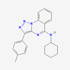 N-cyclohexyl-3-(p-tolyl)-[1,2,3]triazolo[1,5-a]quinazolin-5-amine
