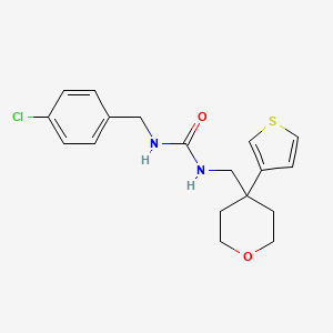 1-(4-chlorobenzyl)-3-((4-(thiophen-3-yl)tetrahydro-2H-pyran-4-yl)methyl)urea