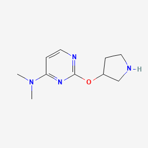 molecular formula C10H16N4O B2771197 N,N-dimethyl-2-(pyrrolidin-3-yloxy)pyrimidin-4-amine CAS No. 2200611-17-0