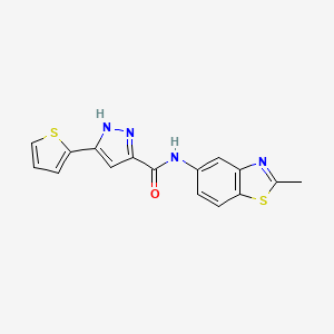 N-(2-methylbenzo[d]thiazol-5-yl)-5-(thiophen-2-yl)-1H-pyrazole-3-carboxamide