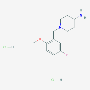 molecular formula C13H21Cl2FN2O B2771201 1-(5-Fluoro-2-methoxybenzyl)piperidin-4-amine dihydrochloride CAS No. 1286273-08-2