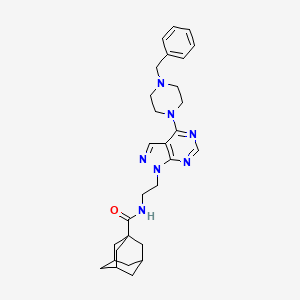 molecular formula C29H37N7O B2771241 N-{2-[4-(4-benzylpiperazin-1-yl)-1H-pyrazolo[3,4-d]pyrimidin-1-yl]ethyl}adamantane-1-carboxamide CAS No. 1021094-16-5