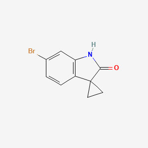 molecular formula C10H8BrNO B2771244 6'-Bromospiro[cyclopropane-1,3'-indolin]-2'-one CAS No. 1378865-57-6