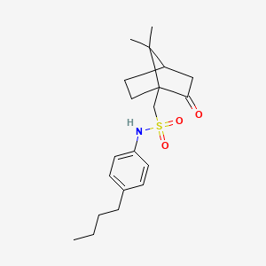 molecular formula C20H29NO3S B2771267 N-(4-butylphenyl)-1-(7,7-dimethyl-2-oxobicyclo[2.2.1]hept-1-yl)methanesulfonamide CAS No. 627844-46-6