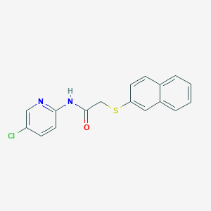 molecular formula C17H13ClN2OS B277128 N-(5-chloro-2-pyridinyl)-2-(2-naphthylsulfanyl)acetamide 
