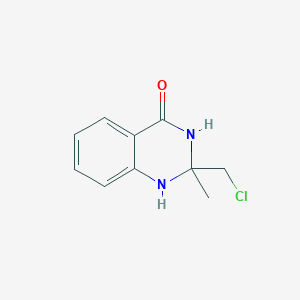 molecular formula C10H11ClN2O B2771297 2-(Chloromethyl)-2-Methyl-1,2,3,4-Tetrahydroquinazolin-4-One CAS No. 27545-02-4