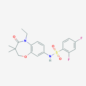N-(5-ethyl-3,3-dimethyl-4-oxo-2,3,4,5-tetrahydrobenzo[b][1,4]oxazepin-8-yl)-2,4-difluorobenzenesulfonamide
