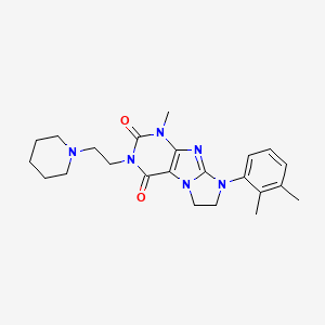 8-(2,3-Dimethylphenyl)-1-methyl-3-(2-piperidylethyl)-1,3,5-trihydroimidazolidi no[1,2-h]purine-2,4-dione
