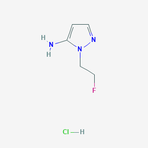 molecular formula C5H9ClFN3 B2771347 1-(2-Fluoroethyl)-1H-pyrazol-5-amine hydrochloride CAS No. 2197056-46-3