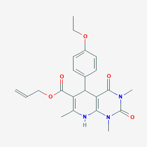molecular formula C22H25N3O5 B2771351 prop-2-en-1-yl 5-(4-ethoxyphenyl)-1,3,7-trimethyl-2,4-dioxo-1H,2H,3H,4H,5H,8H-pyrido[2,3-d]pyrimidine-6-carboxylate CAS No. 622362-85-0