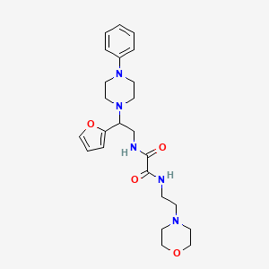molecular formula C24H33N5O4 B2771357 N1-(2-(furan-2-yl)-2-(4-phenylpiperazin-1-yl)ethyl)-N2-(2-morpholinoethyl)oxalamide CAS No. 877631-51-1