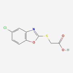 molecular formula C9H6ClNO3S B2771361 2-[(5-chloro-1,3-benzoxazol-2-yl)sulfanyl]acetic acid CAS No. 149739-12-8