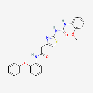 molecular formula C25H22N4O4S B2771364 2-(2-(3-(2-methoxyphenyl)ureido)thiazol-4-yl)-N-(2-phenoxyphenyl)acetamide CAS No. 921487-54-9