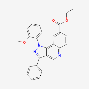 molecular formula C26H21N3O3 B2771381 ethyl 1-(2-methoxyphenyl)-3-phenyl-1H-pyrazolo[4,3-c]quinoline-8-carboxylate CAS No. 901246-51-3