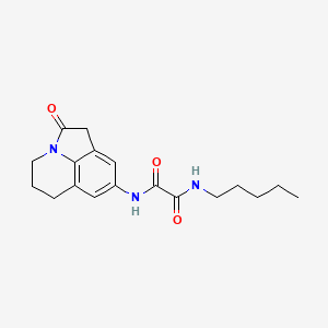 molecular formula C18H23N3O3 B2771383 N1-(2-oxo-2,4,5,6-tetrahydro-1H-pyrrolo[3,2,1-ij]quinolin-8-yl)-N2-pentyloxalamide CAS No. 898426-90-9