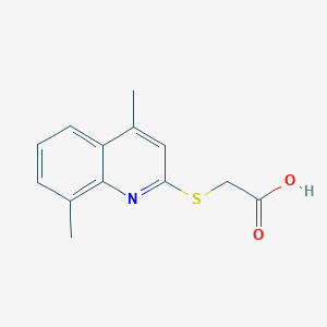 molecular formula C13H13NO2S B2771386 2-((4,8-Dimethylquinolin-2-yl)thio)acetic acid CAS No. 370843-65-5
