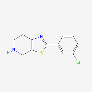 molecular formula C12H11ClN2S B2771388 2-(3-chlorophenyl)-4H,5H,6H,7H-[1,3]thiazolo[5,4-c]pyridine CAS No. 1251128-06-9