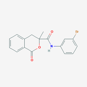 molecular formula C17H14BrNO3 B2771397 N-(3-bromophenyl)-3-methyl-1-oxo-3,4-dihydro-1H-2-benzopyran-3-carboxamide CAS No. 708279-22-5