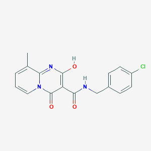 molecular formula C17H14ClN3O3 B2771420 N-[(4-chlorophenyl)methyl]-2-hydroxy-9-methyl-4-oxo-4H-pyrido[1,2-a]pyrimidine-3-carboxamide CAS No. 886894-49-1