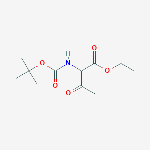 molecular formula C11H19NO5 B2771475 Ethyl 2-((tert-butoxycarbonyl)amino)-3-oxobutanoate CAS No. 178200-66-3