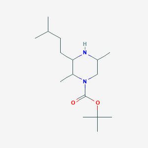 molecular formula C16H32N2O2 B2771490 Tert-butyl 2,5-dimethyl-3-(3-methylbutyl)piperazine-1-carboxylate CAS No. 2248321-98-2