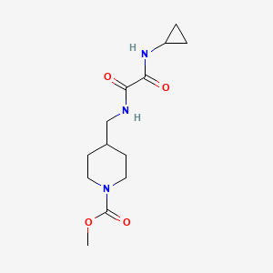 molecular formula C13H21N3O4 B2771534 Methyl 4-((2-(cyclopropylamino)-2-oxoacetamido)methyl)piperidine-1-carboxylate CAS No. 1235084-04-4