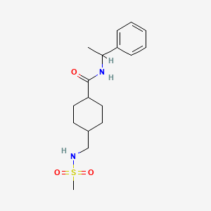 molecular formula C17H26N2O3S B2771540 4-(methanesulfonamidomethyl)-N-(1-phenylethyl)cyclohexane-1-carboxamide CAS No. 1203157-85-0