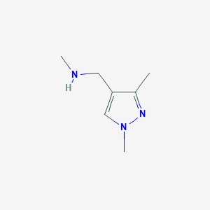 molecular formula C7H13N3 B2771548 1-(1,3-dimethyl-1H-pyrazol-4-yl)-N-methylmethanamine CAS No. 949100-09-8