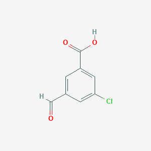 molecular formula C8H5ClO3 B2771560 3-Chloro-5-formylbenzoic acid CAS No. 153203-59-9