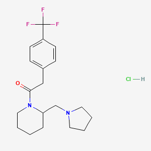 molecular formula C19H26ClF3N2O B2771579 ZT 52656A hydrochloride 