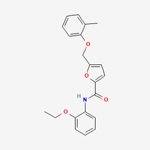 molecular formula C21H21NO4 B2771604 N-(2-ethoxyphenyl)-5-[(2-methylphenoxy)methyl]furan-2-carboxamide CAS No. 878716-07-5