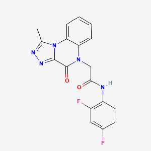 molecular formula C18H13F2N5O2 B2771611 N-(2,4-difluorophenyl)-2-(1-methyl-4-oxo-[1,2,4]triazolo[4,3-a]quinoxalin-5(4H)-yl)acetamide CAS No. 1359205-14-3