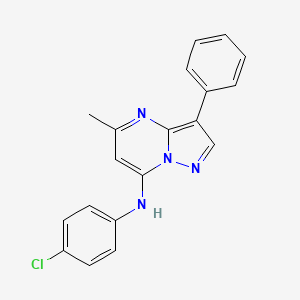 B2771614 N-(4-chlorophenyl)-5-methyl-3-phenylpyrazolo[1,5-a]pyrimidin-7-amine CAS No. 877787-90-1
