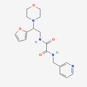 molecular formula C18H22N4O4 B2771619 N1-(2-(furan-2-yl)-2-morpholinoethyl)-N2-(pyridin-3-ylmethyl)oxalamide CAS No. 877631-04-4