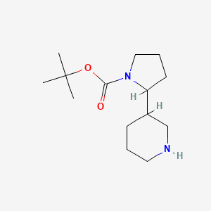 molecular formula C14H26N2O2 B2771651 Tert-butyl 2-(piperidin-3-yl)pyrrolidine-1-carboxylate CAS No. 929973-31-9