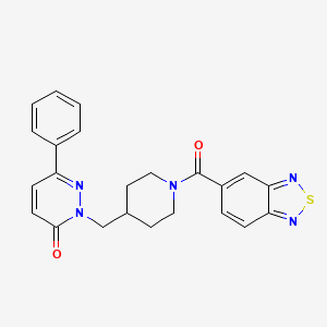 2-{[1-(2,1,3-Benzothiadiazole-5-carbonyl)piperidin-4-yl]methyl}-6-phenyl-2,3-dihydropyridazin-3-one
