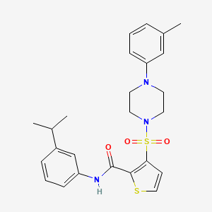 3-{[4-(3-methylphenyl)piperazin-1-yl]sulfonyl}-N-[3-(propan-2-yl)phenyl]thiophene-2-carboxamide